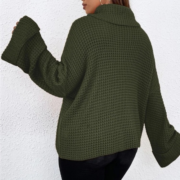 Luxe turtleneck knot sweater top - Picture 5 of 16